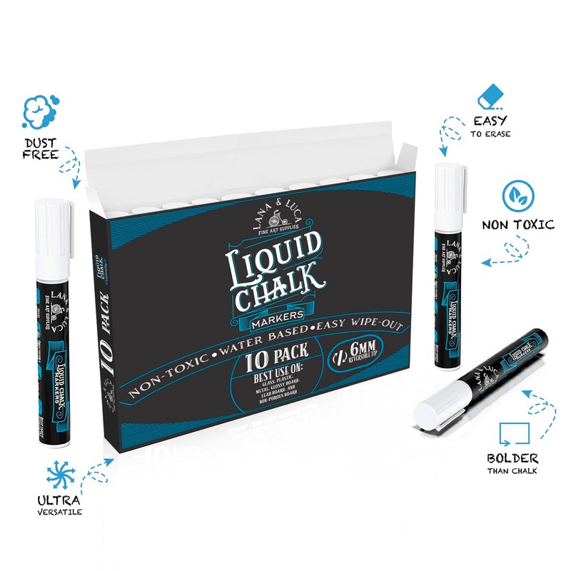 LANA & LUCA Liquid Chalk Marker Pen - White Dry