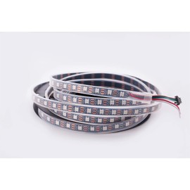 ADRESUNO WS2812B LED Strip Individual Addressable Light 60Pixels/m SMD 5050 RGB Pixel Strip DC5V (16.4FT 300LEDS Waterproof IP67, Black PCB)