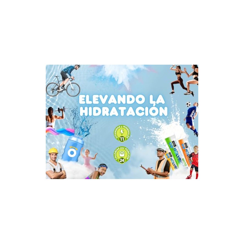 Vitaminas y Electrolitos - Holyride - Sabor PAZ (9 unidades)