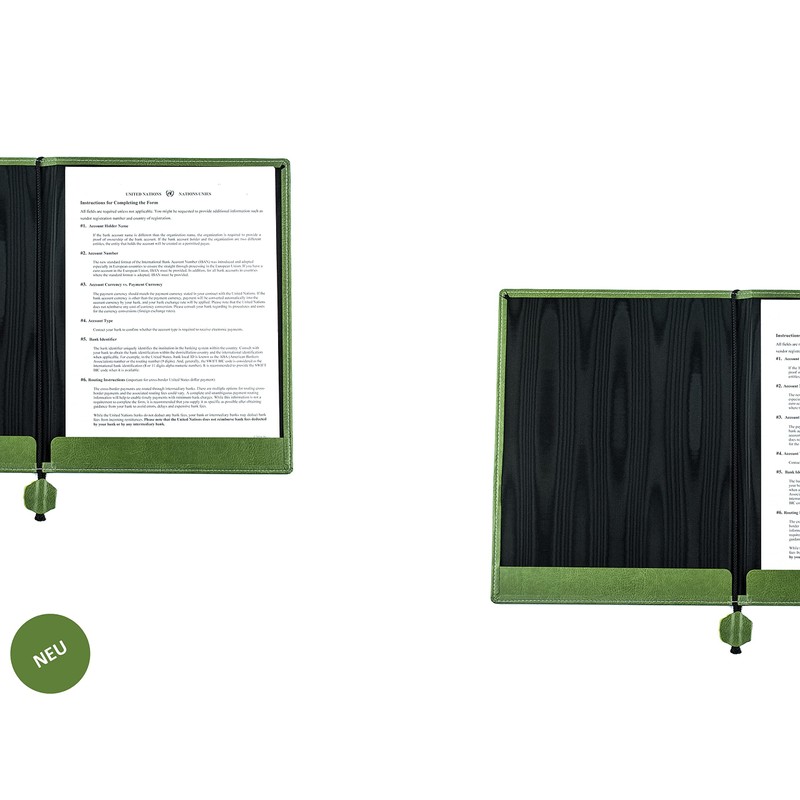 DELMON VARONE Certificate Folder in DIN A4 with Black Cord