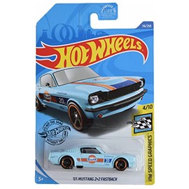 Hot Wheels '65 Mustang 2+2 Fastback, [Blue] 116/250 Speed Graphics 4/10 - Gulf