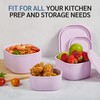 ISSEVE 6Pcs/Set Nesting Silicone Food Storage Containers with Lids, BPA