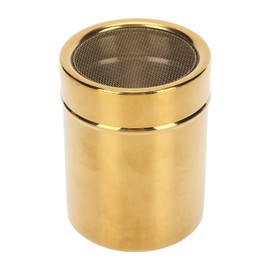 304 Stainless Steel Powder Shaker, Rust Resistance Gold Fine Mesh Powder Sugar Shaker Sprays Tools Spice Jar Cooking Seasoning Bottlefor Kitchen