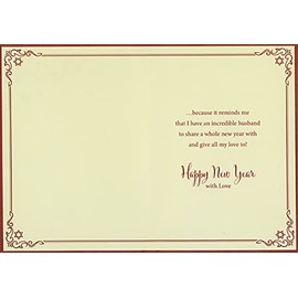 Designer Greetings Basket and Apple with Heart Shaped Cutout Rosh Hashanah/Jewish New Year Card for Husband