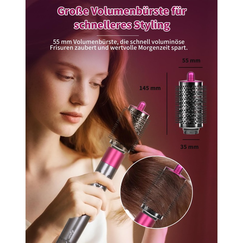 ZITFRI Upgraded Large Round Volume Brush for Dyson for Airwrap