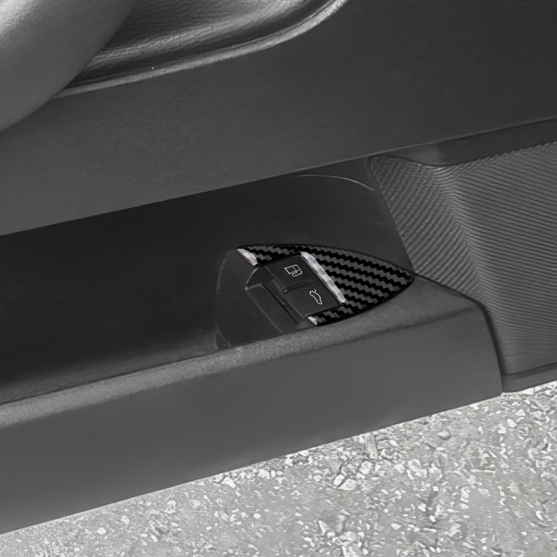 Car Boot Panel Cover Carbon Fibre Sticker Trim Compatible with