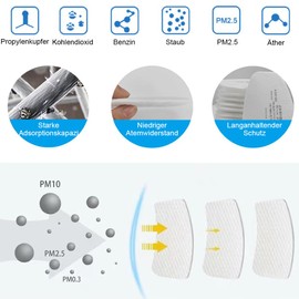 80 pieces 7502 filter for respirator mask set, 3 m cotton filter filters, 5N11CN filter cotton for dust mask, painting mask, particulate filter set, dust filter filter for 6200, 6502, 6800
