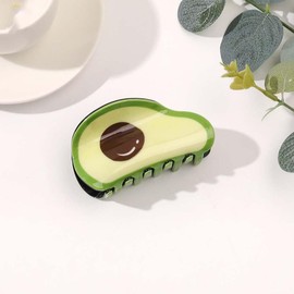 Grab Clip Creative Cute Women Hair Accessories Strawberry Shark Clip Vegetable Hair Catching Shark Clip, Acrylic Hair Claw Avocado