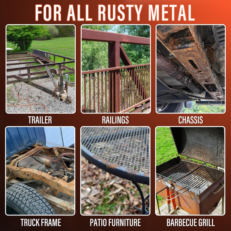 2 in 1 Rust Conveter for Metal Automotive (Matte Black),