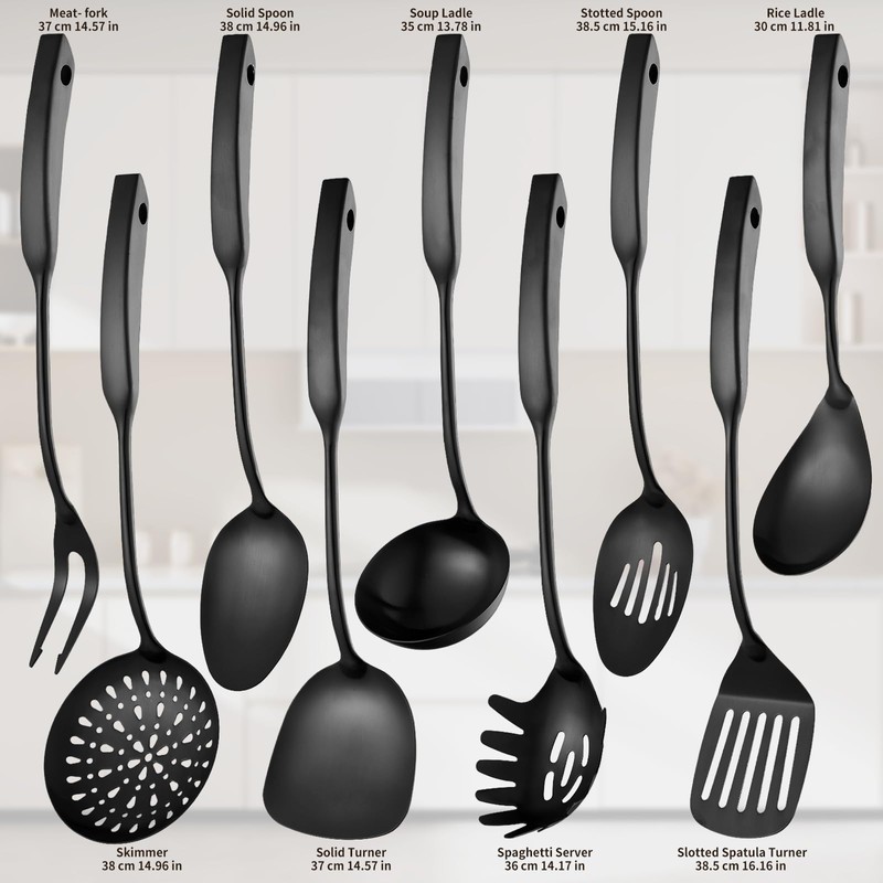 9PCS Silverware Set for 304 Stainless Steel Kitchen Utensils Set