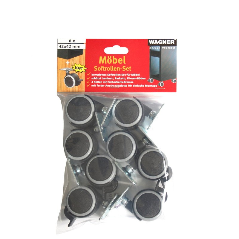 WAGNER 02072488 Furniture Castors / Double Castors Set of 8