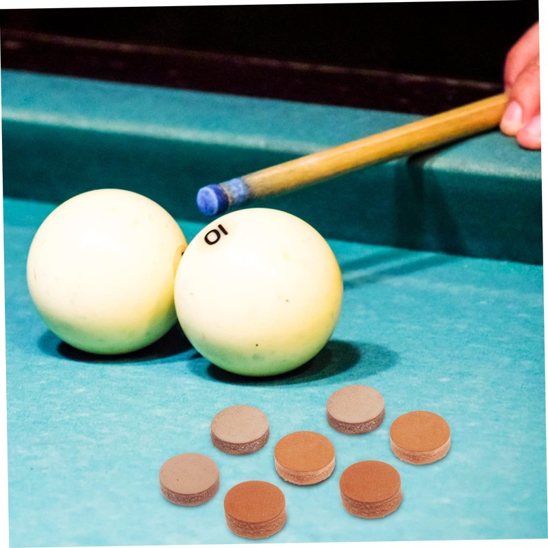 BESPORTBLE 2sets Billiard Tip Head Leather Pool Tips Pool Necessity