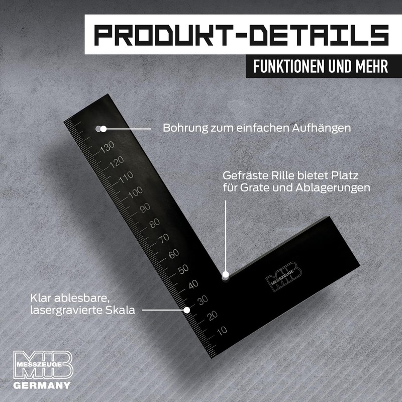 MIB Flat Angle Made of Hardened Aluminium 150 x 100