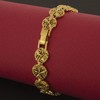 LIFETIME JEWELRY Womens Gold Anklet 24k Real Gold Plated Diamond