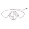 Deluxe Conjunto Collar + Pulsera Brazalete Dije Mapa Mundo Mundi