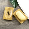 AYWFEY 4 Pcs Natural Wooden Soap Holders, Bamboo Soap Holders,