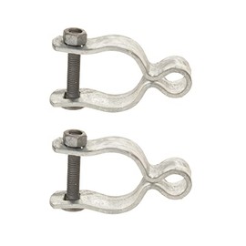 Dailydanny 2 Pack Chain Link Fence Frame Gate Post Female Hinge with Bolts and Nuts (1-5/8 Inch)