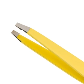Remos Stainless Steel Eyebrow Tweezers with Straight Tip 9.5 cm Yellow