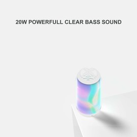 XSOUND Bluetooth Speaker Wireless,Portable Speakers Wireless Bluetooth With LED Light Louder Volume Bass Music Stereo,20W IPX7 waterproof speaker For Home, Outdoors, Party, Travel,camping