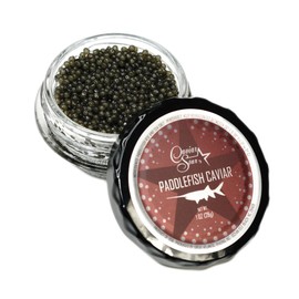 Caviar Star Premium American Paddlefish Caviar - Wild-Caught Spoonbill Malossol Roe - Fresh, Domestic Gourmet Delicacy - Culinary Experience - 2 Ounce