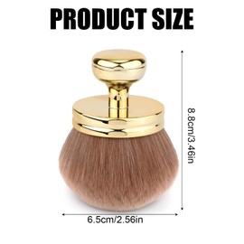 Großer Selbstbräunungspinsel, Oval Selbstbräuner Pinsel mit Breitem Bürstenkopf Selbstbräuner Pinsel Applikator Sonnenschutzpinsel für Makeup Beine Arme Gesicht Körper (Gold)