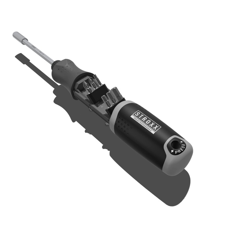 STROXX® Screwdriver with Drive Function | Includes 12 Bits |