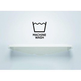 Machine Wash Laundry Sign Vinyl Wall Decal for Home - Bleach Dirty Suds Fold Sort Bubbles Cute Wall Décor Bedroom Living Room Entry - Removable High Tact - Size: 20 in x 40 in