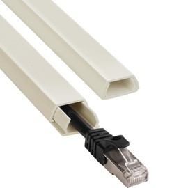 Wall Cable Hider Kit, 116in TV Wire Hider for Wall, Paintable Cord Hider Wall, Cord Organizer Hide 1-2 Cords Wall Mounted TV, Wire Cover for Wall, Cord Concealer 7XL16.5 W0.86 H0.43in, Beige