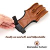 Deerseeker Archery Leather Glove Finger Tab Protective Archery Accessories for