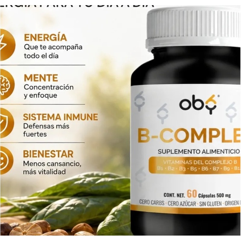 Suplemento Complejo B 60 Cápsulas De Origen Natural Premium