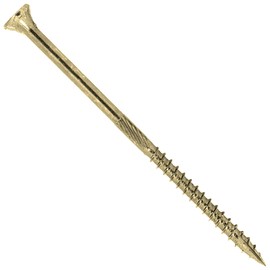 Jake Sales #10 X 4" Gold Star Wood Screw Torx/Star Drive Flat Head (Full Box - 1000 Screw Count) - Multipurpose Torx/Star Drive Wood Screws