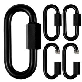 2.3" Chain Quick Links, 5 Pcs 1/4" Marine Grade Screw Chain Links, Large Opening Chain Connector Chain Coupler, 900 Lbs Capacity