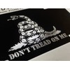 Engraved Don't Tread ON ME Car Tag Silver Diamond Etched