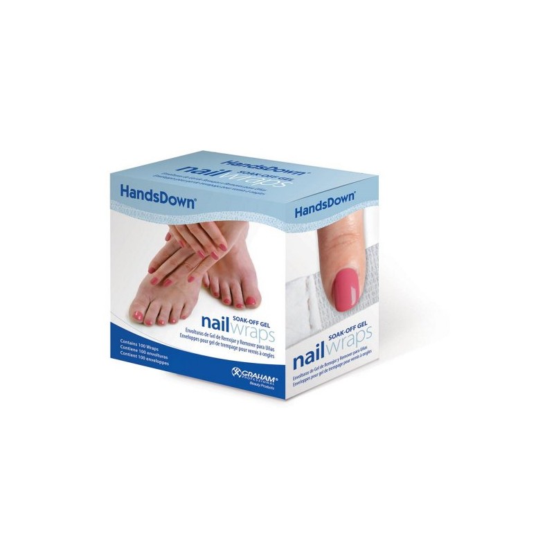 Graham Hands Down Soak Off Gel Nail Wraps, 100 Count