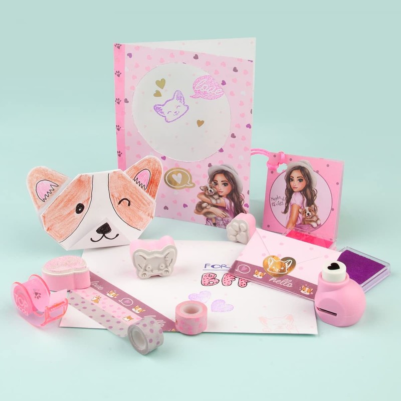 Depesche 12117 TOPModel Corgi-Love Letter Set, Letter Paper Set in