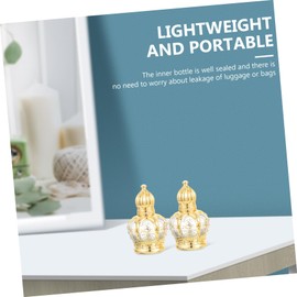 PACKOVE 2pcs Refillable Essential Oil Bottles with Cap Portable Water Applicator for Fragrance Perfume Cosmetic Oils Easy Controlled Roll Design for Travel and Gift Use