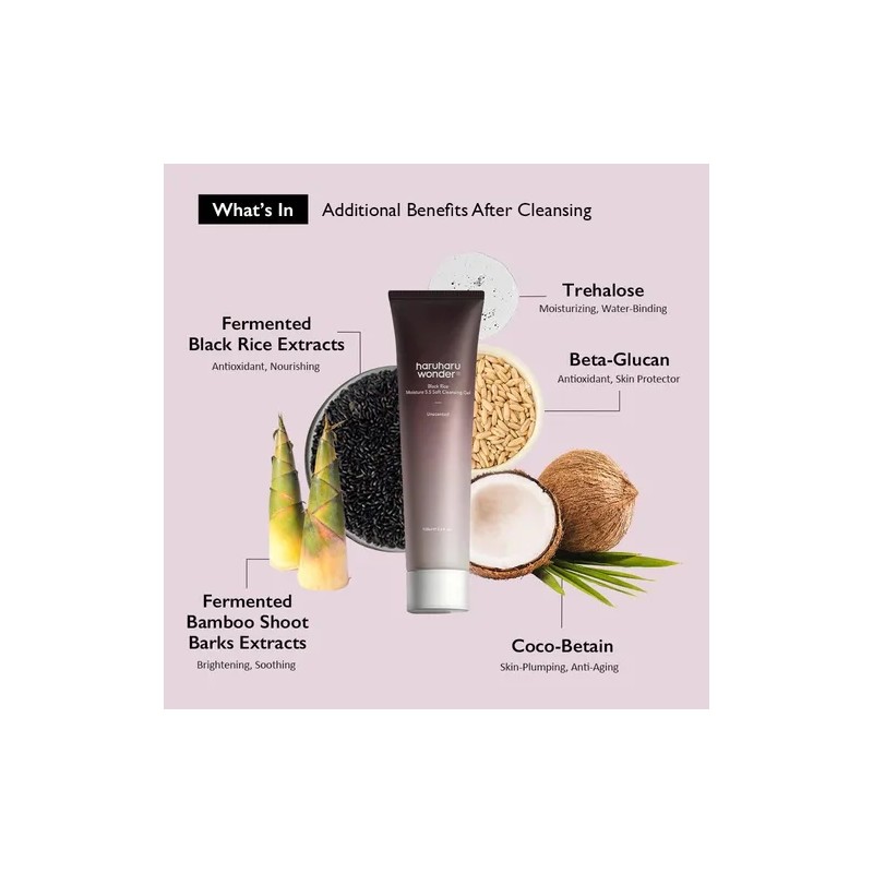 Haruharu Wonder Black Rice Triple AHA Gentle Cleansing Gel 100ml.