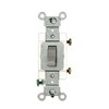 Leviton CS120-2GY 20-Amp, 120/277-Volt, Toggle Single-Pole AC Quiet Switch, Commercial Grade, Grounding, Gray