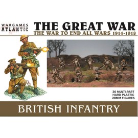 The Great War - British Infantry 1916-18 (30 Figures) Multi-Part Hard Plastic 28MM Figures