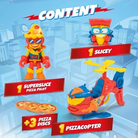 SUPERTHINGS - Pizzacopter. The SuperThings Helicopter with Pizza Disc Launcher. Includes 1 Exclusive Kazoom Kid And 1 Exclusive SuperThing