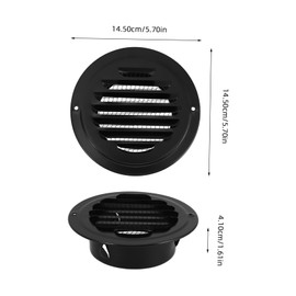 SHINEOFI Stainless Steel Soffit Vent Cover for Air Conditioner Round Vent Deflector Durable and Easy to Clean Optimal Airflow Control for Ceilings and Walls Luxurious Design for Comfortable