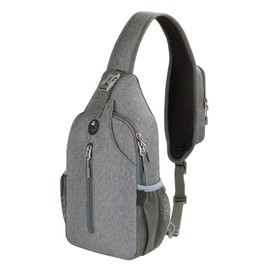 Unisex Sling Bag - Lightweight Crossbody Backpack for Men & Women Chest Bag Daypack Perfect for Hiking, Travel, and Everyday Use TELOSPORTS (Grey)