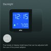 Braun Digital Projection Alarm Clock with 4 Backlight options, Negative