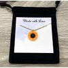 Gold Sunflower Pendant Necklace Resin Miss Fit Boutique
