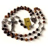 elegantmedical Catholic Nice Saint St. Benedict Tiger Eye Beads Gift