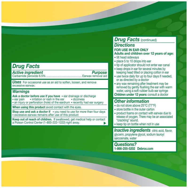 Debrox Ear Wax Removal Drops, Gentle Microfoam Ear Wax Remover,