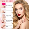 24Pcs Pink False Nails Almond Medium, Glitter French Press on