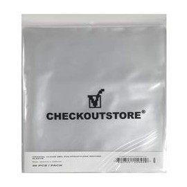 CheckOutStore (1000) Crystal Clear Plastic OPP Sleeves for 12" Vinyl 33 RPM Records (4mil - No Flap)