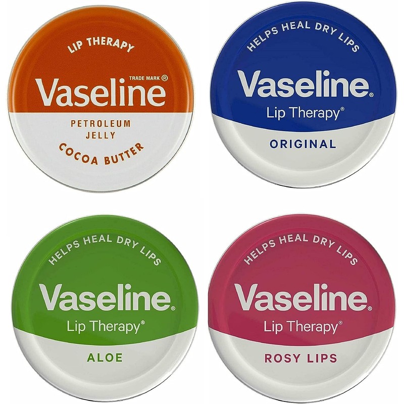 Vaseline Petroleum Jelly Lip Balms - THREE 20g Pocket Size