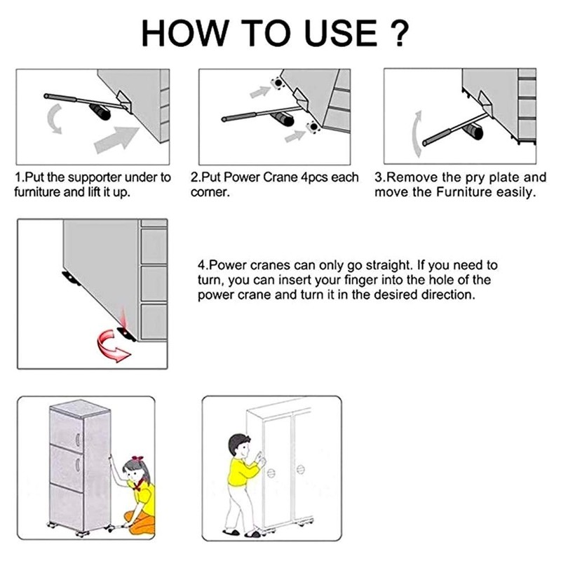 Heavy Duty Furniture Lifting Tool, Furniture Lift Mover, Transport Lifter